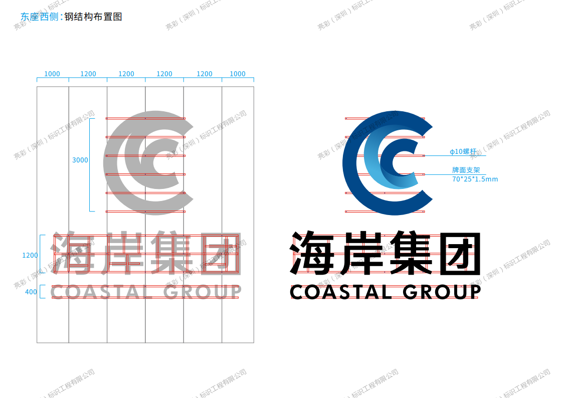 海岸城西座樓體標(biāo)識發(fā)光字設(shè)計(jì)方案